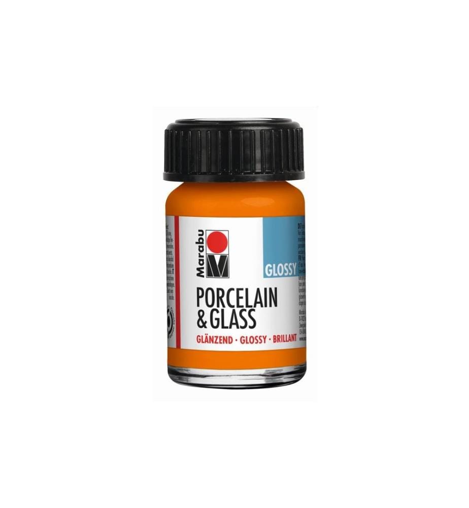 MARABU - Peinture sur verre et porcelaine 013 Orange, 15 ml