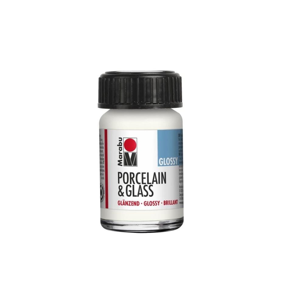 MARABU - Peinture sur verre et porcelaine 070 Blanc, 15 ml