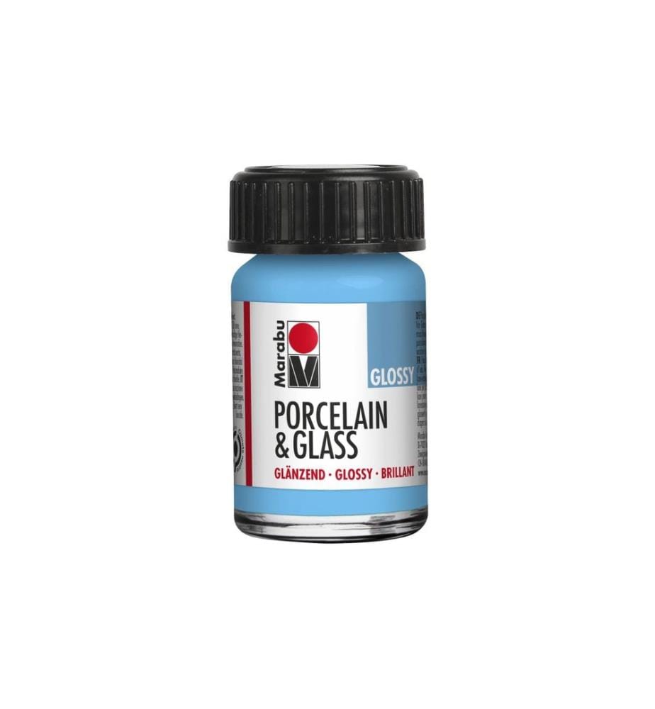 MARABU - Peinture sur verre et porcelaine 090 Bleu clair, 15 ml