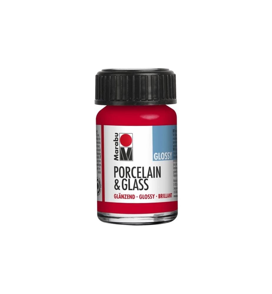 MARABU - Peinture sur verre et porcelaine 125 Cerise, 15 ml