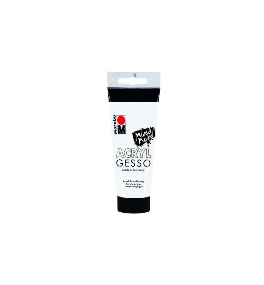 MARABU - Couche de fond Gesso 100 ml, Blanc
