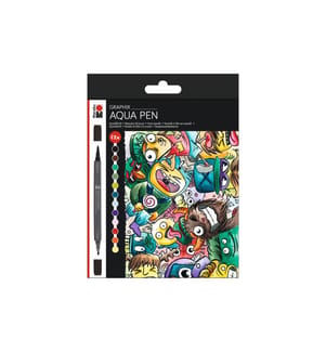MARABU - Crayon feutre Aqua Pen Graphix Mega Mash, 12 pièces