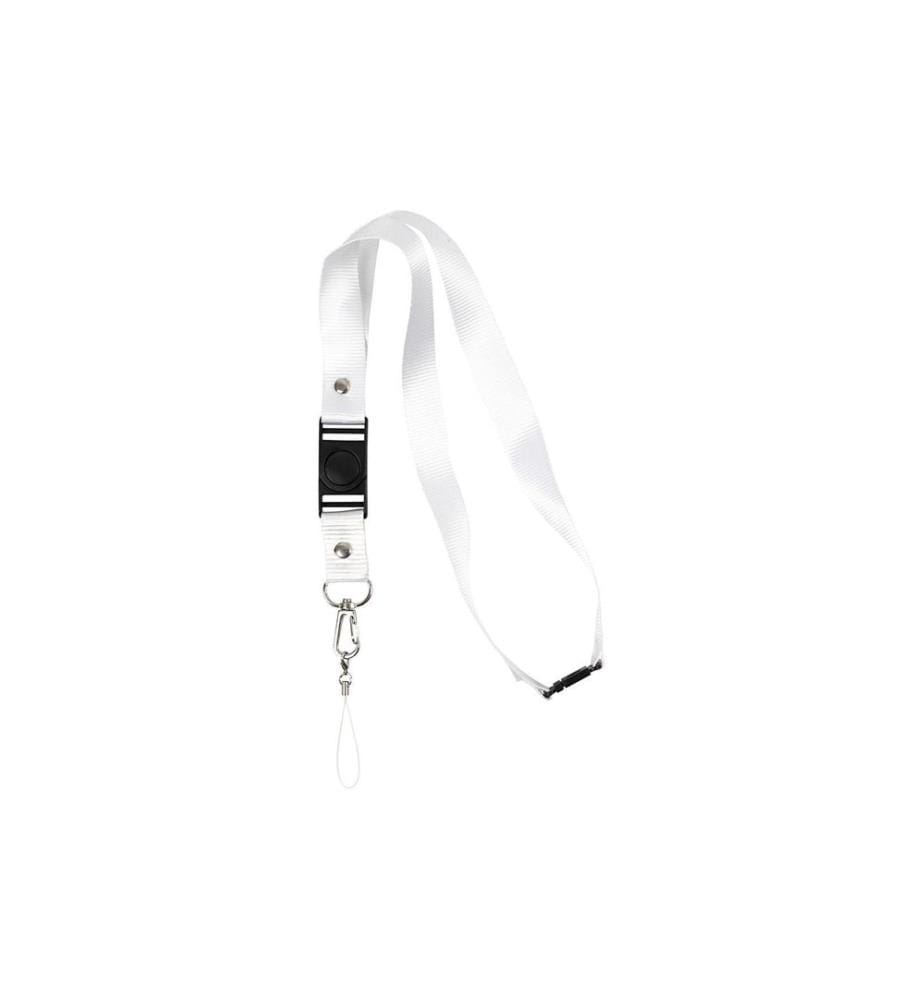 CREATIV COMPANY - Schlüsselband 53 cm x 2 cm 5 Stück, Weiss
