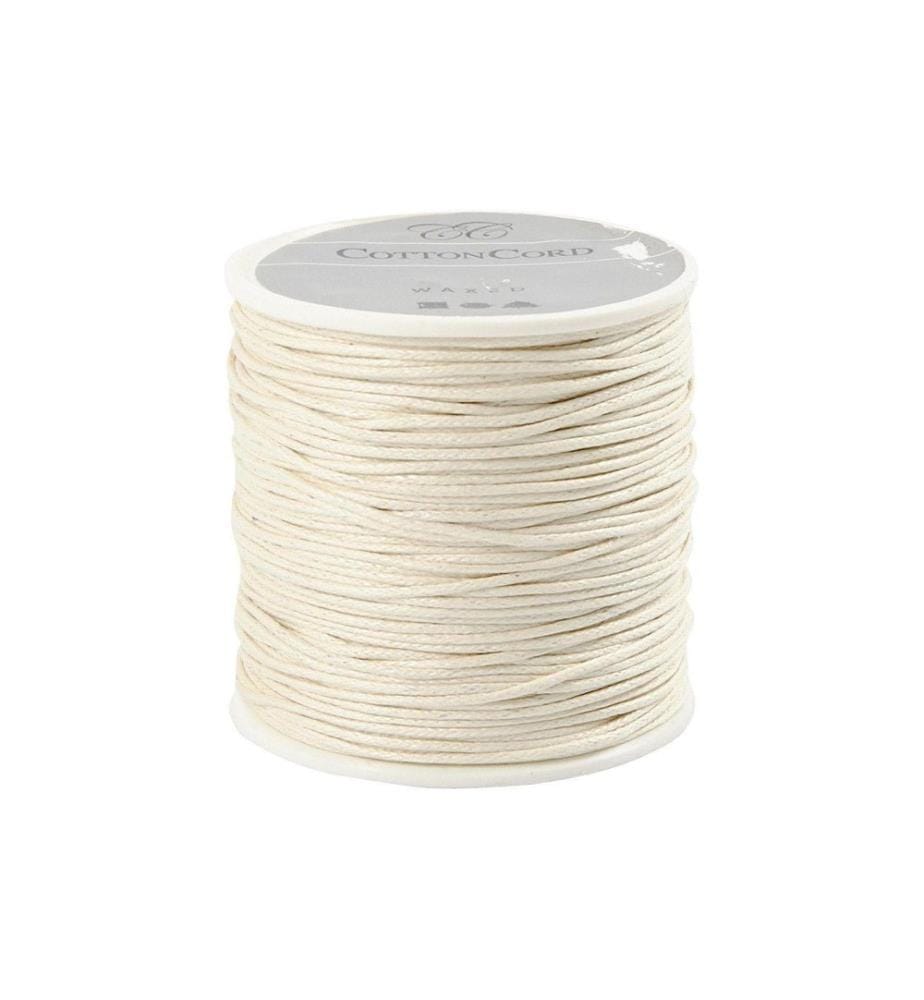 CREATIV COMPANY - Baumwollband 1 mm gewachst