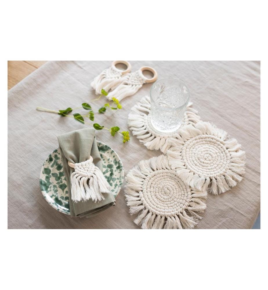 CREATIV COMPANY - Kits de bricolage Décoration de table Macramé Crème
