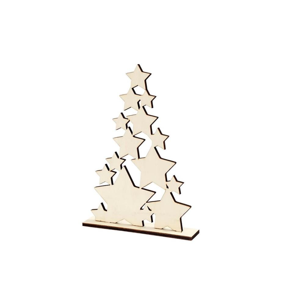 CREATIV COMPANY - Article en bois 29.8 x 21.5 x 4 cm Arbre de Noël