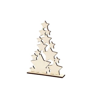 CREATIV COMPANY - Article en bois 29.8 x 21.5 x 4 cm Arbre de Noël