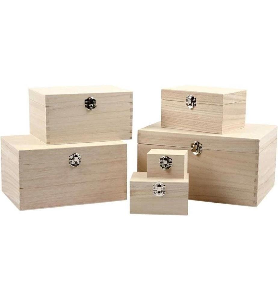 CREATIV COMPANY - Set de caisses en bois 6 Pièce/s