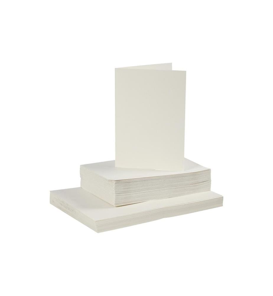 CREATIV COMPANY - Blankokarte und Couvert 10.5 x 15 cm, 50 Stück, Beige