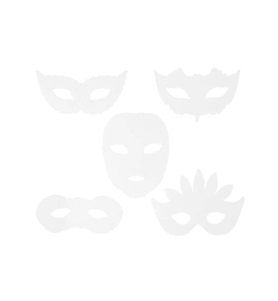 CREATIV COMPANY - Papp-Maske Weiss, 16 Stück