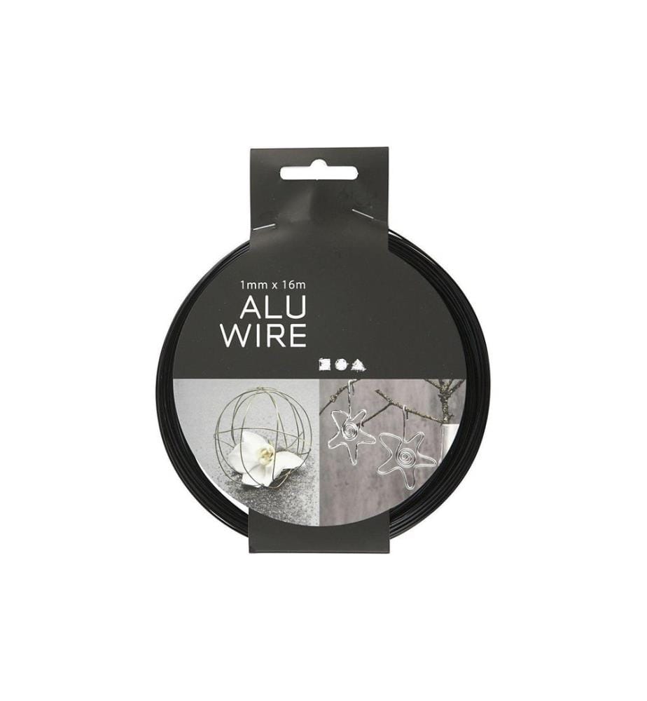 CREATIV COMPANY - Aluminiumdraht 16 m Schwarz
