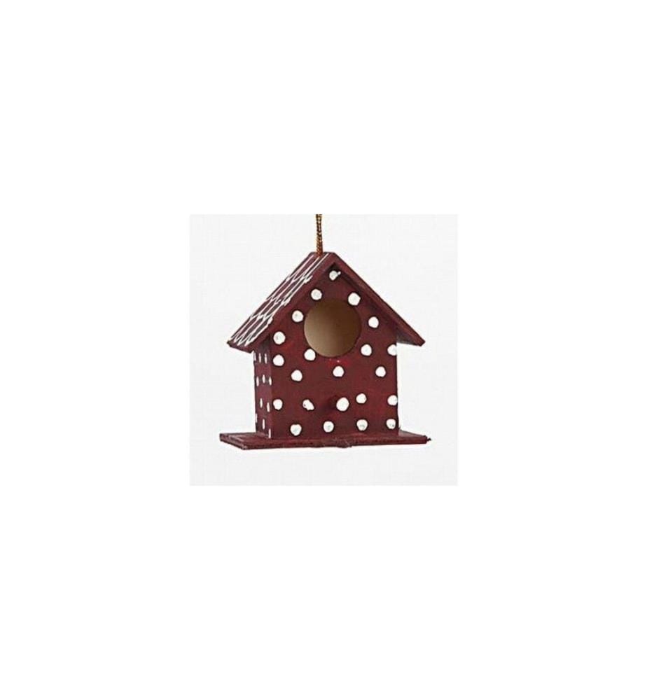 CREATIV COMPANY - Article en bois Maison des oiseaux Mini, Brun clair, 1