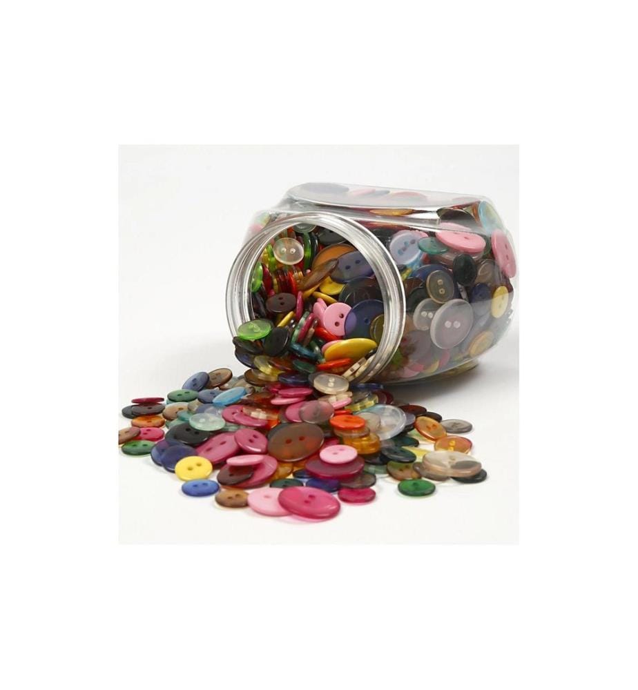 CREATIV COMPANY - Boutons mixtes 10-20 mm, Multicolore,  800 pièces