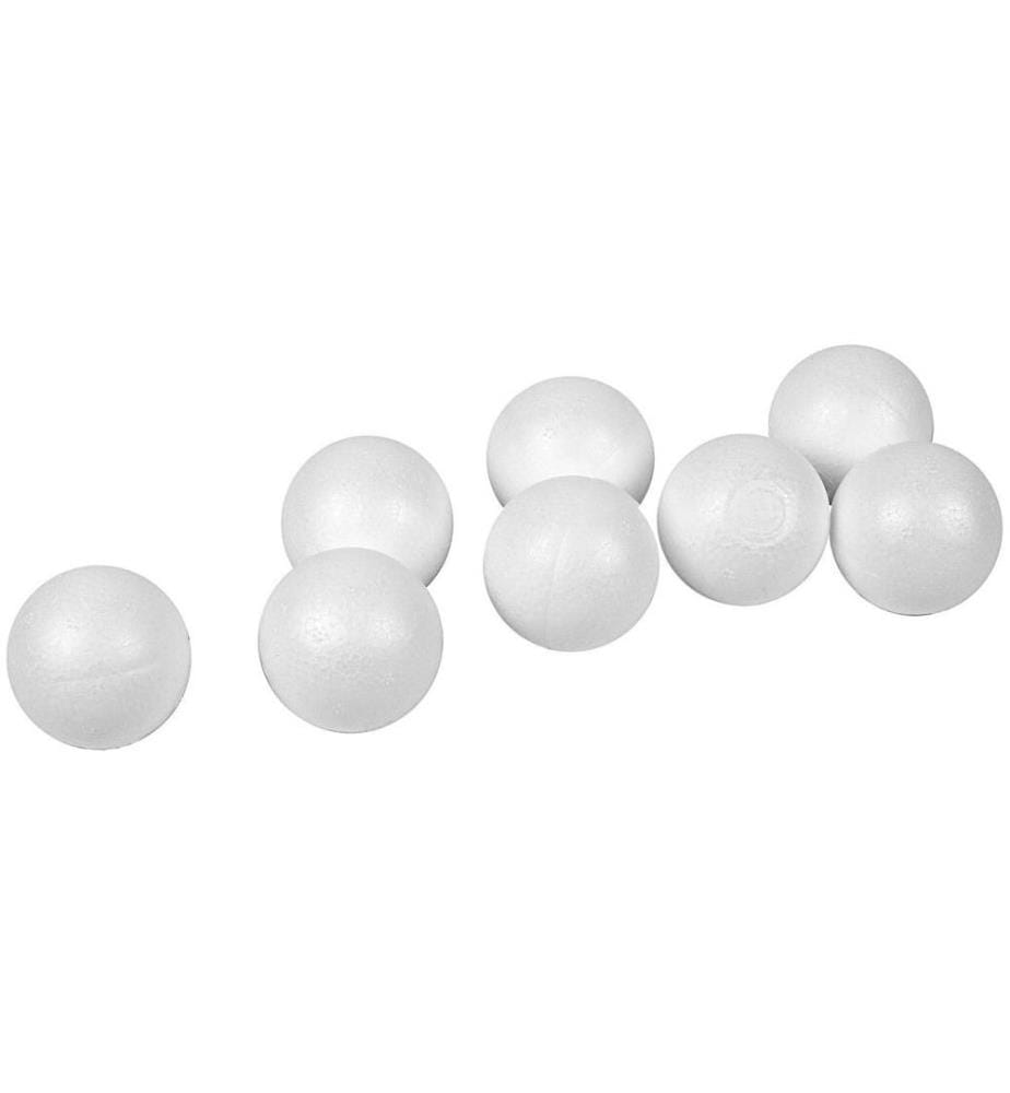 CREATIV COMPANY - Boules en polystyrène 4 cm, blanc, 100 pièces