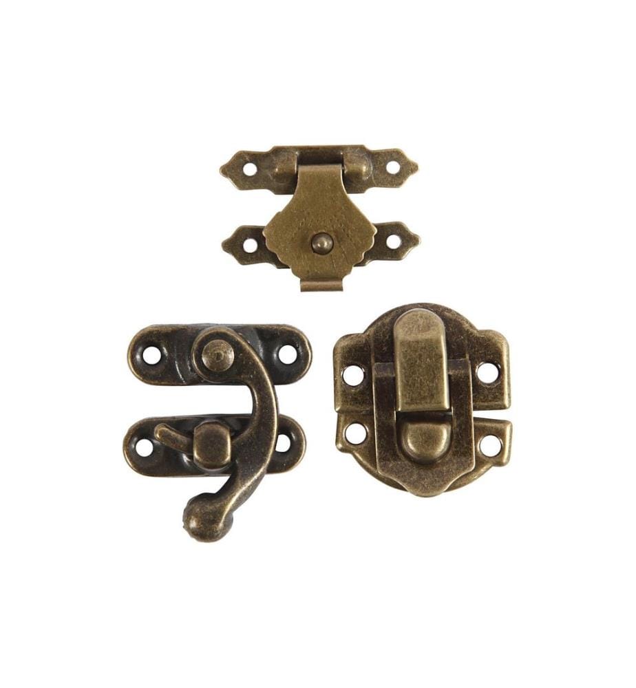 CREATIV COMPANY - Beschlag Verschluss Set 15-teilig, Antikgold