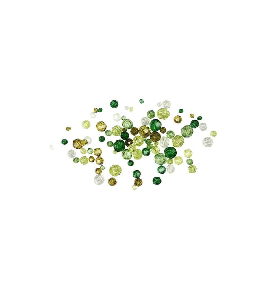 CREATIV COMPANY - Perles à facettes 4-12 mm Vert, 170 pièces