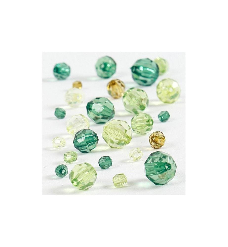 CREATIV COMPANY - Perles à facettes 4-12 mm Vert, 170 pièces