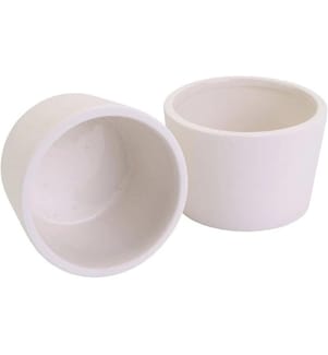 CREATIV COMPANY - Keramiktöpfe 6 x 9 cm, 12 Stück, Weiss