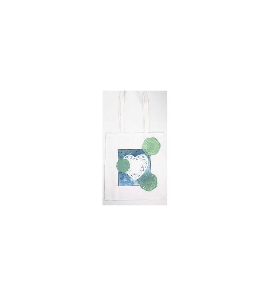CREATIV COMPANY - Stofftasche 38 x 42 cm Baumwolle, Weiss