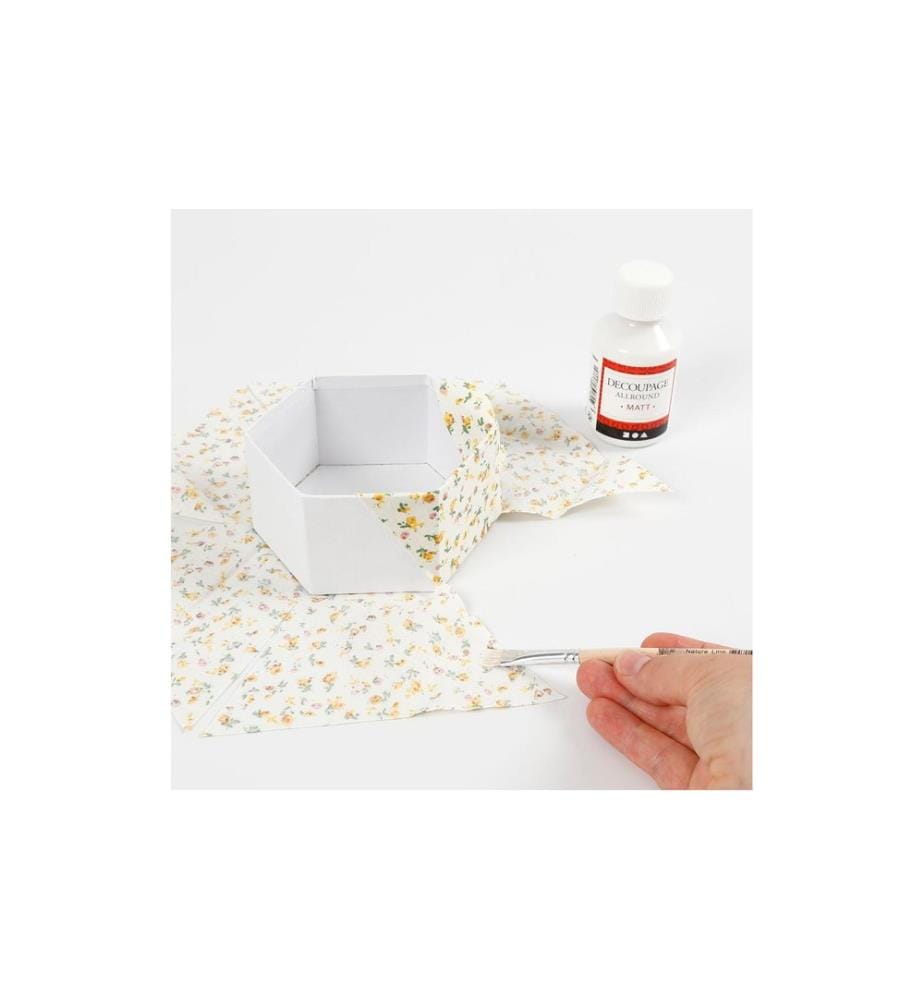 CREATIV COMPANY - Boîte en carton hexagonal 4 Pièce/s, Blanc