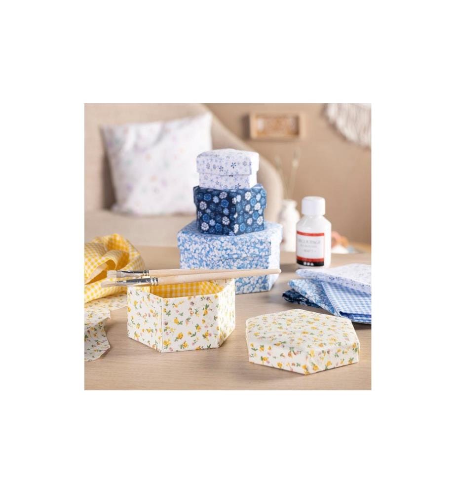 CREATIV COMPANY - Boîte en carton hexagonal 4 Pièce/s, Blanc