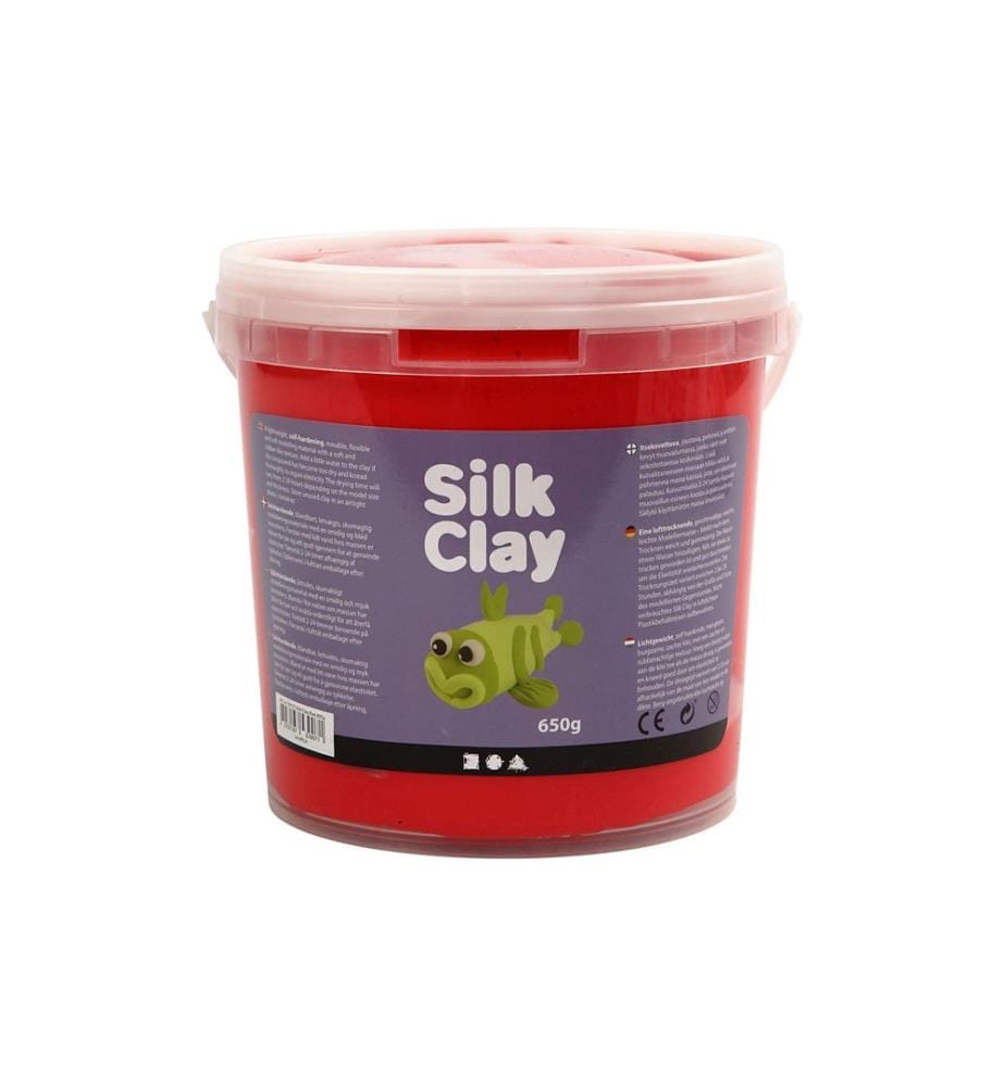 CREATIV COMPANY - Modelliermasse Silk Clay 650 g, Rot