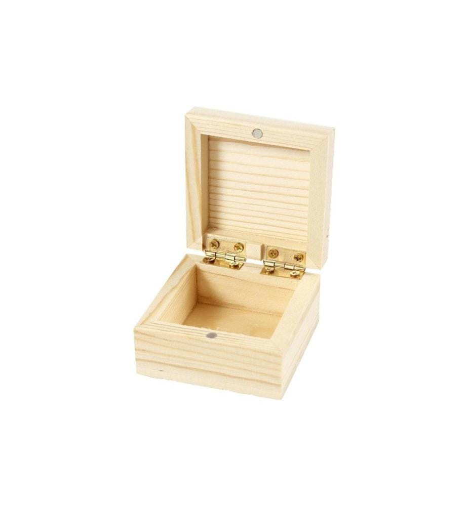 CREATIV COMPANY - Caisse en bois 6 x 6 x 3,5 cm, 1 Pièce/s