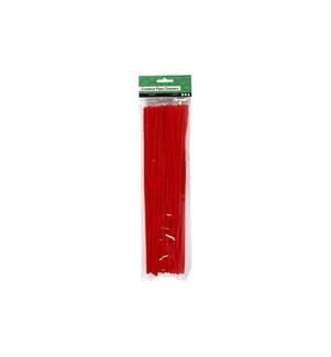 CREATIV COMPANY - Chenilledraht 6 mm, 50 Stück Rot