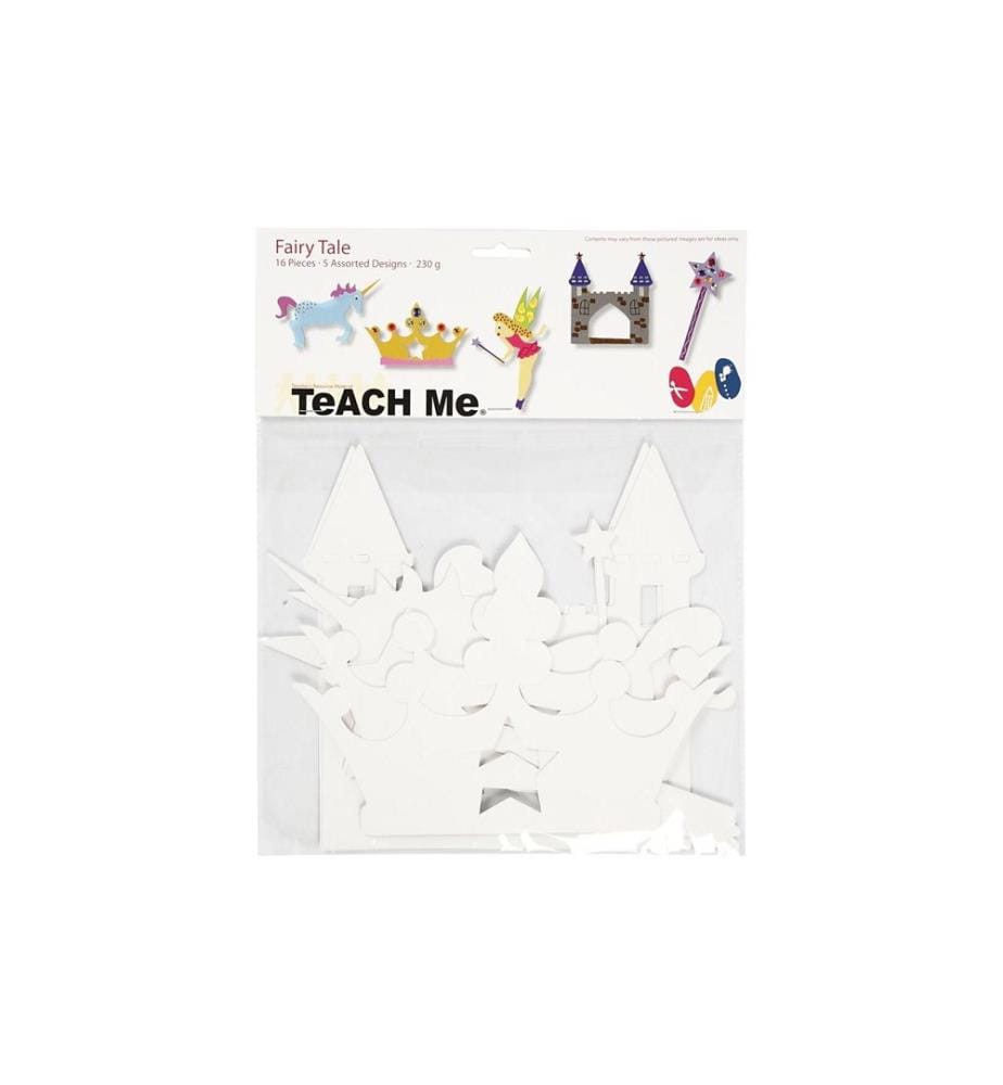 CREATIV COMPANY - Bastelpapier Märchen 16 Stück, Weiss