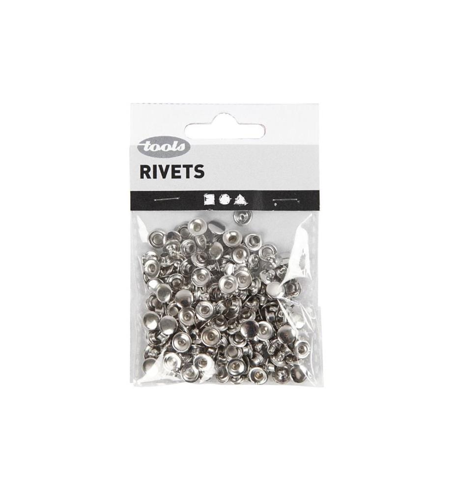 CREATIV COMPANY - Hohlnieten 7 mm Silber, 50 Stück