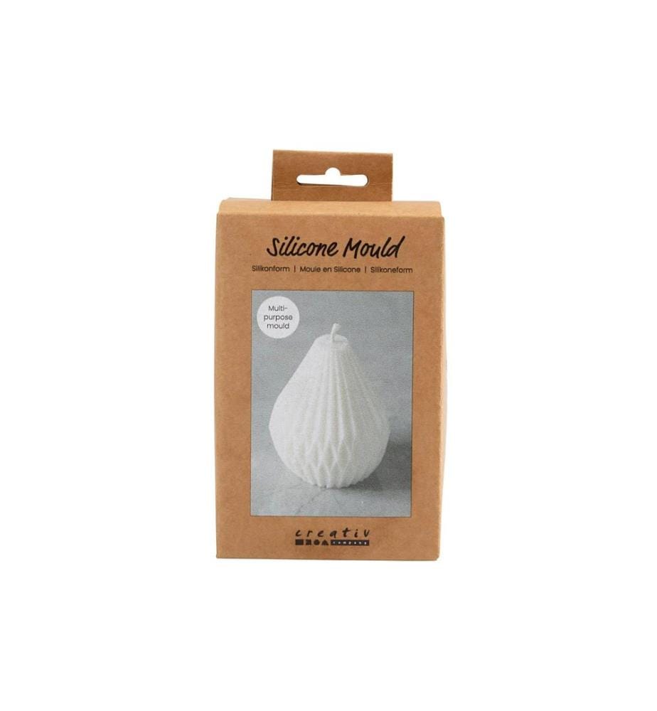 CREATIV COMPANY - Kerzengiessform Silikon gerippte Tropfenform
