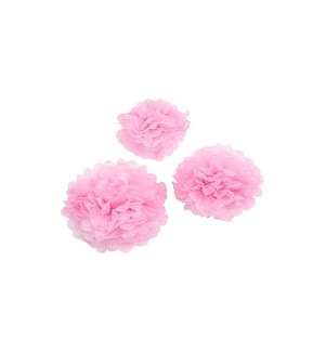 CREATIV COMPANY - Pompons 20 + 24 + 30 cm 3 pièces, rose