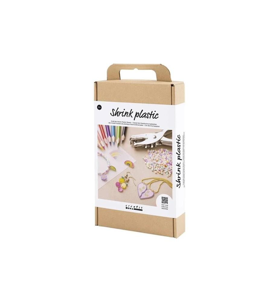 CREATIV COMPANY - Bastelset Plastikschrumpffolie Stifte, Perlen