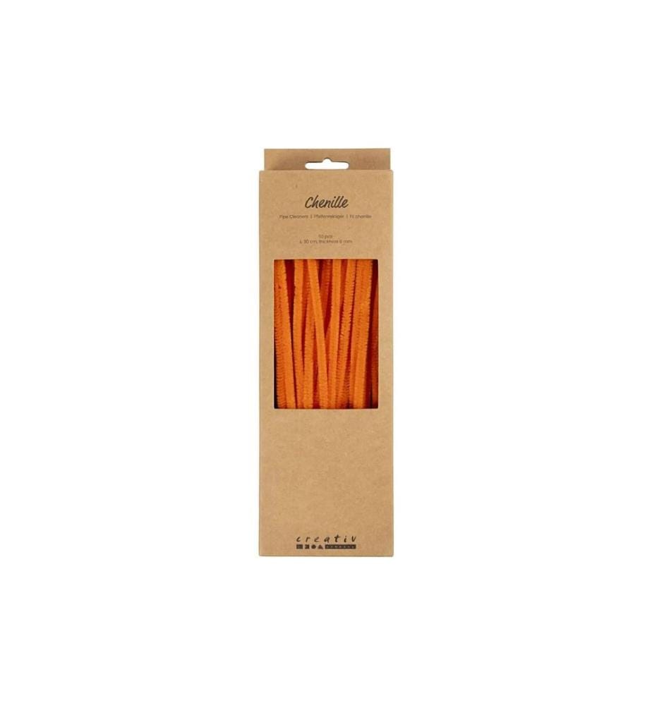 CREATIV COMPANY - Chenilledraht 50 Stück, Orange