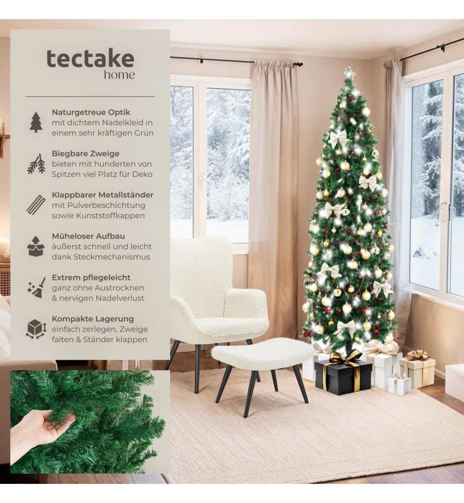 Künstlicher Weihnachtsbaum Comet, naturgetreue Optik - 180 cm, ohne Lichterkette