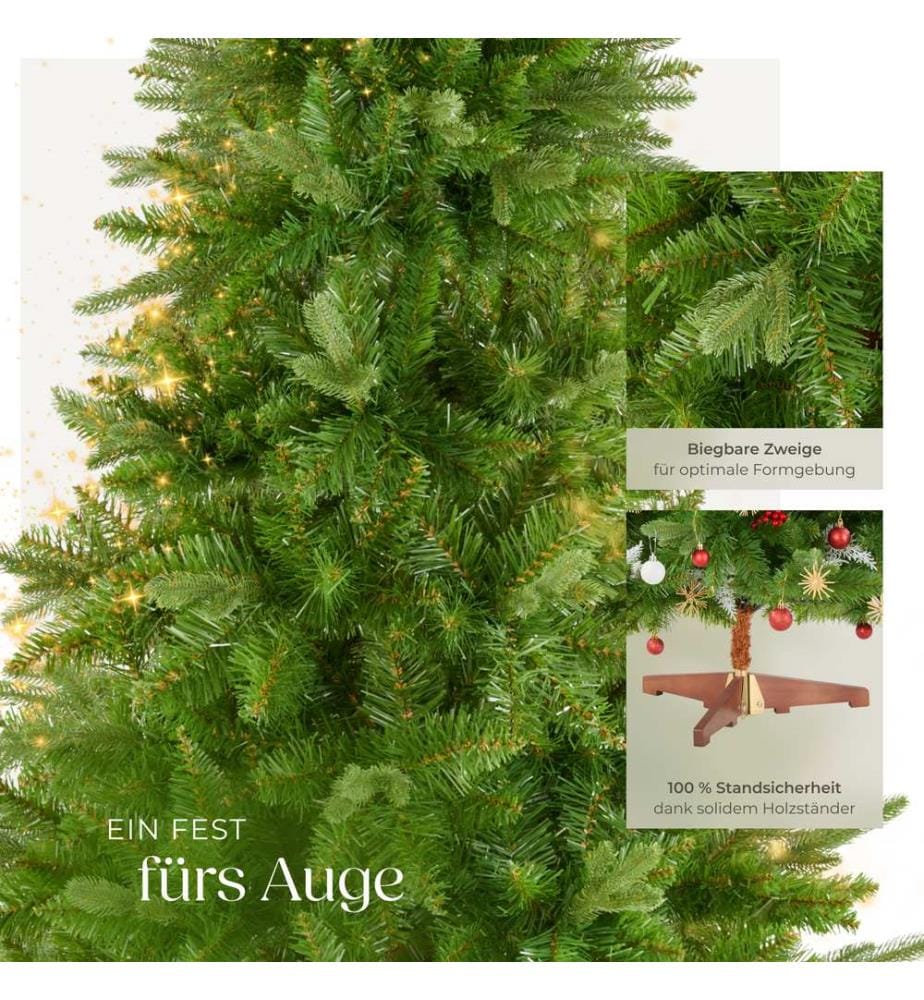 Sapin de Noël artificiel CUPID, aiguilles moulées par injection - 180 cm