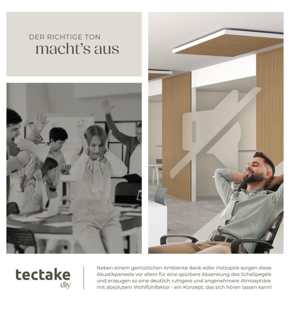 Akustikpaneele Sonic Wall Holzoptik - Eiche, 4er Set