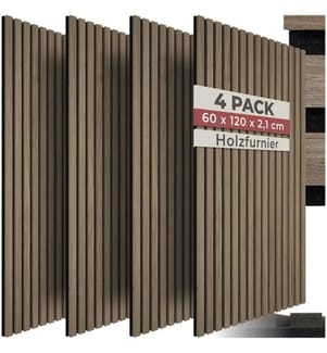 Pannelli acustici Sonic Wall effetto legno - Rovere scuro, Set di 4