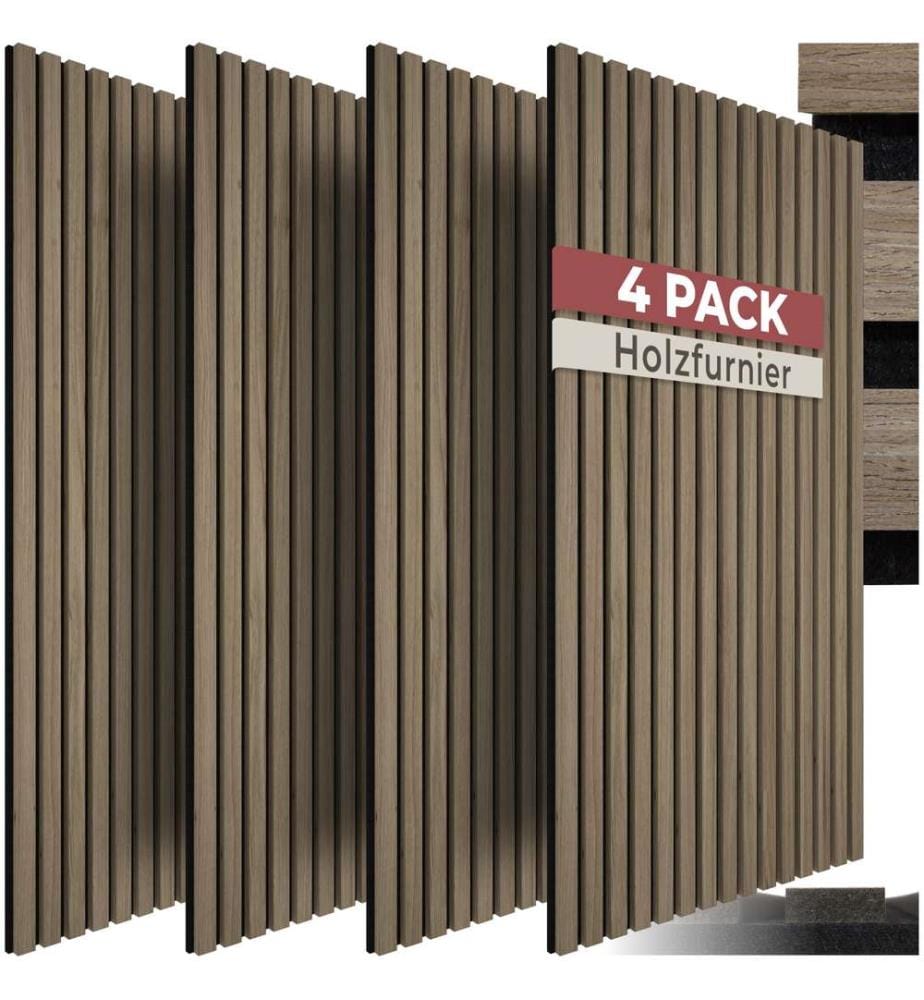 Akustikpaneele Sonic Wall II Holzoptik - Eiche dunkel, 4er Set