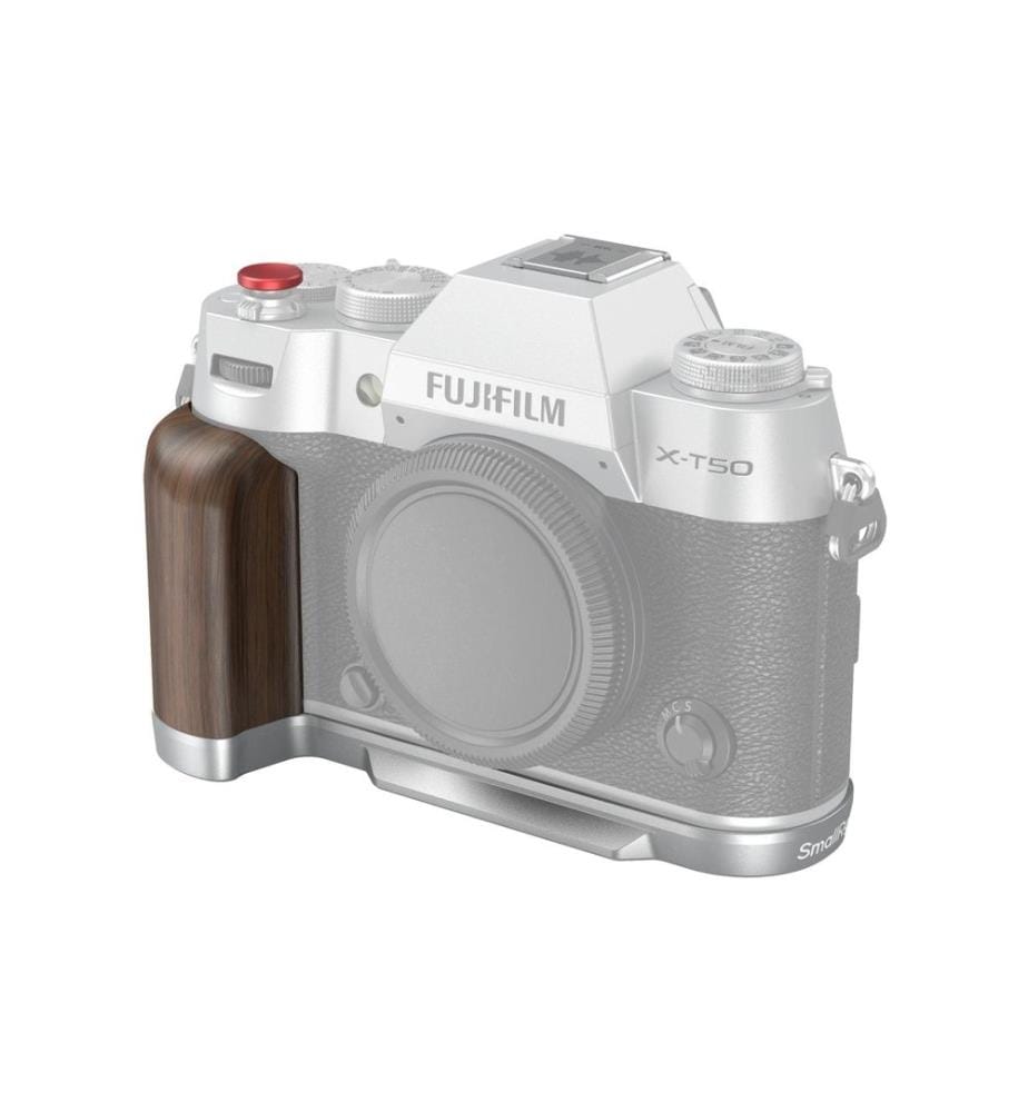 SMALLRIG - Angle en L Poignée en bois pour FUJIFILM X-T50 - Argent