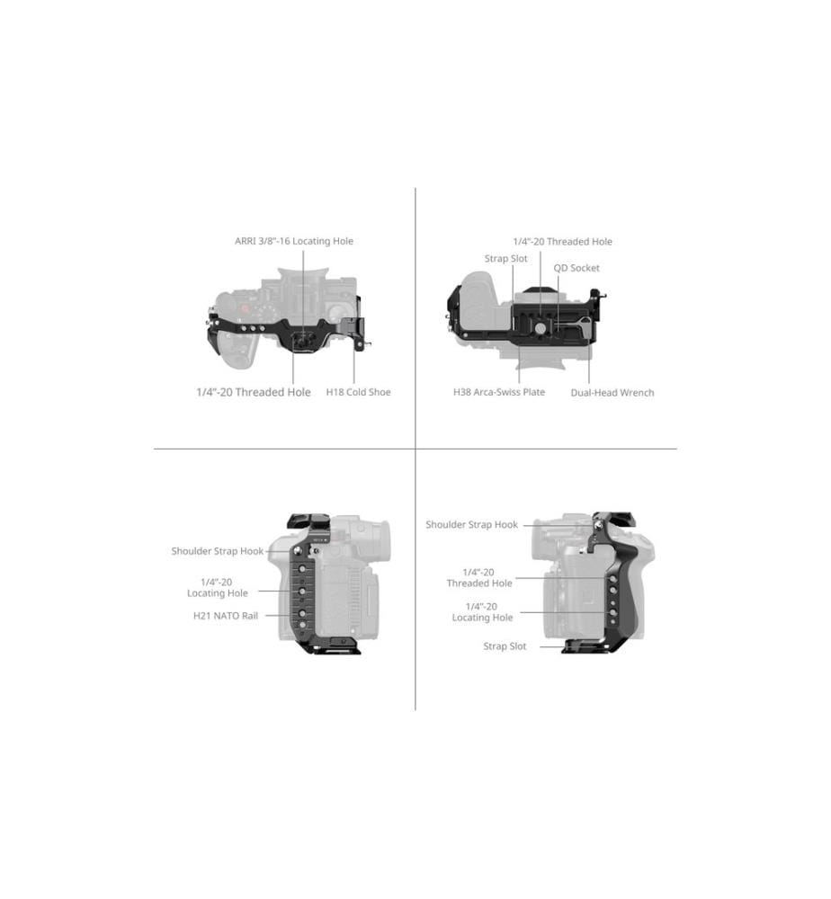 SMALLRIG - Cage Kit mit HawkLock für Panasonic LUMIX GH7 / GH6