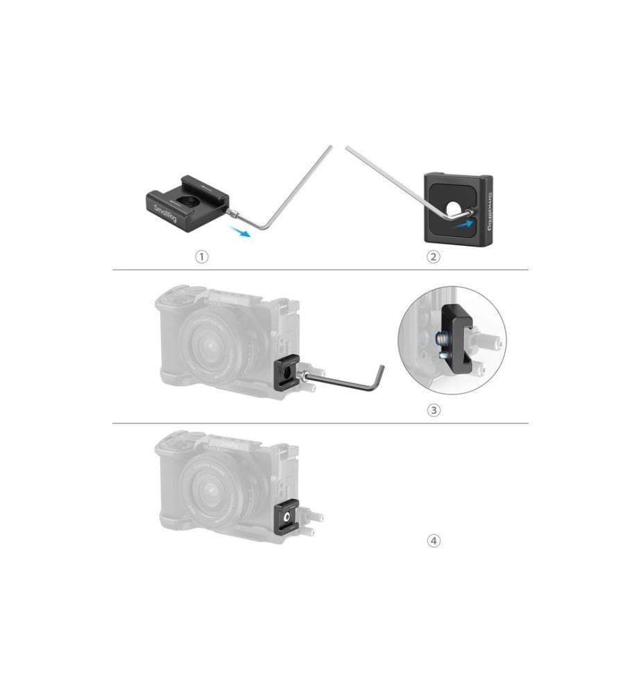 SMALLRIG - Adapter Anti-Twist Cold Shoe Mount Support 2 Stück