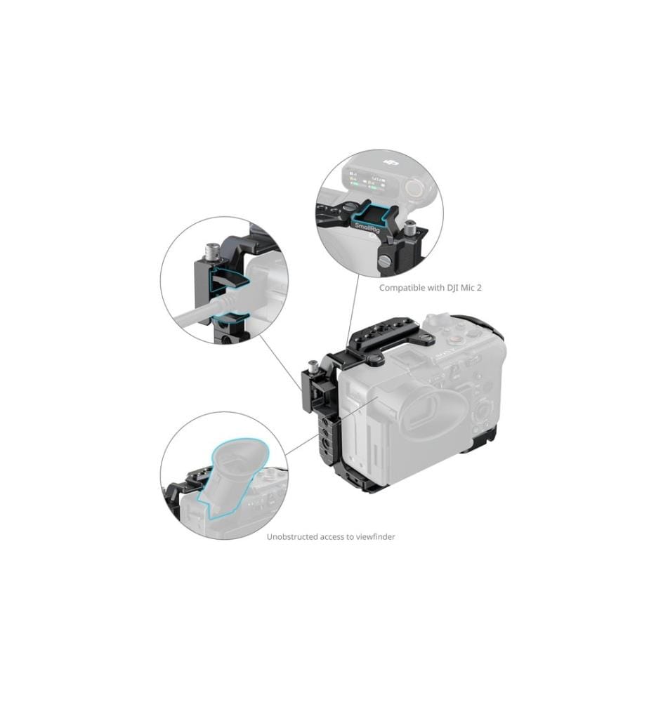 SMALLRIG - Kit cage avancé avec plaque à piles pour Sony FX2 5590