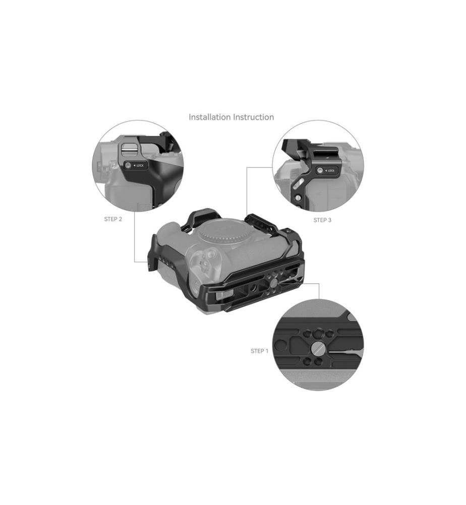 SMALLRIG - Cage pour Canon EOS R5/R6/R5C/R6II avec poignée à piles BG-R10