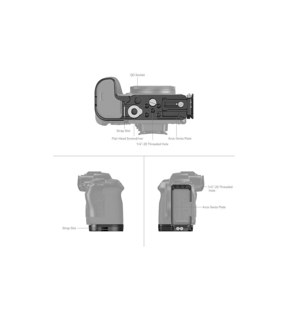 SMALLRIG - Plaque de montage en L pour Canon EOS R6II/R5/R5C/R6