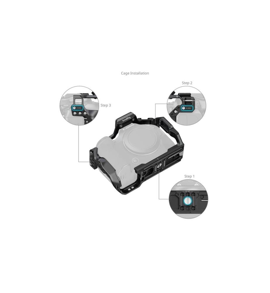 SMALLRIG - Cage Attache rapide HawkLock pour  EOS R6 Mark III / II