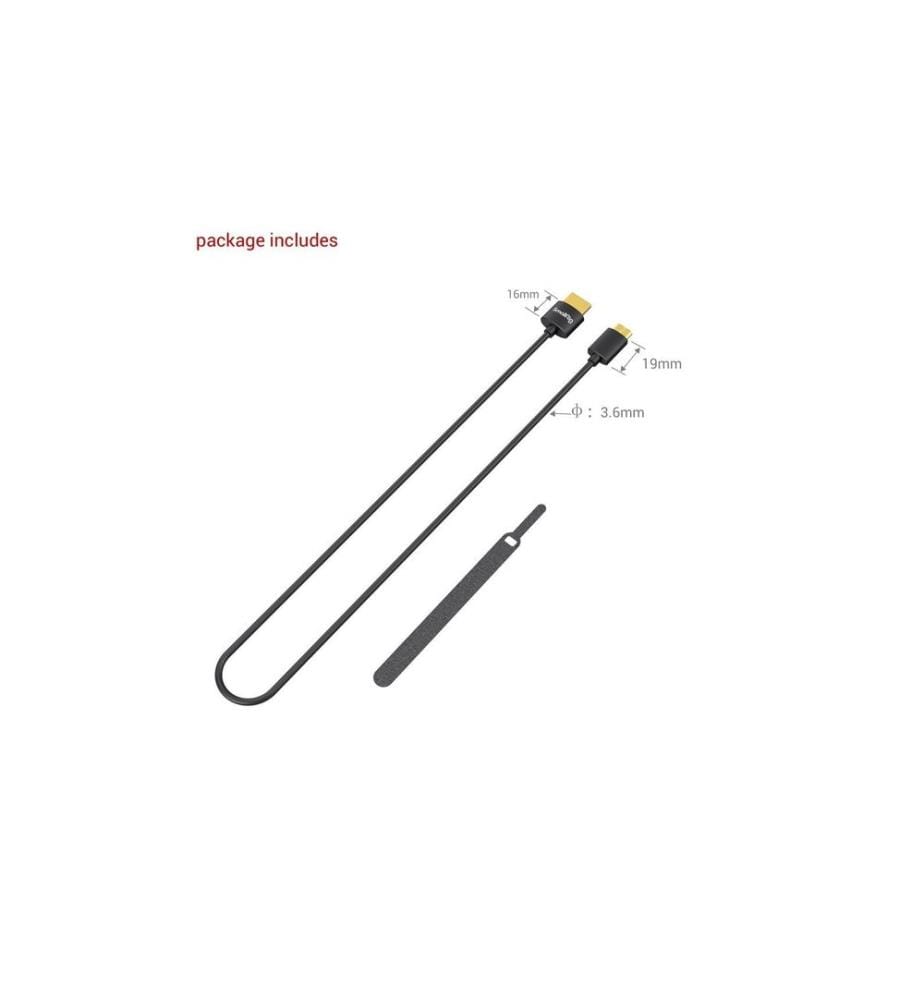 SMALLRIG - Câble de données Ultra Slim 4K Mini-HDMI (HDMI-C) - HDMI, 0.55 m