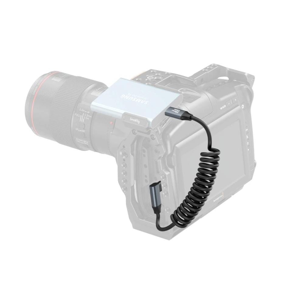SMALLRIG - Câble USB-C Coiled Data Cable Droit sur coudé