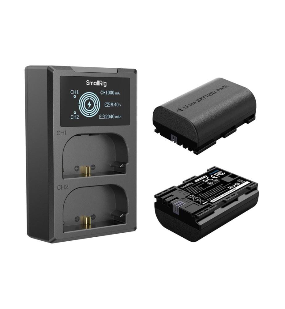 SMALLRIG - Digitalkamera-Akku LP-E6P mit Akku-Ladegerät