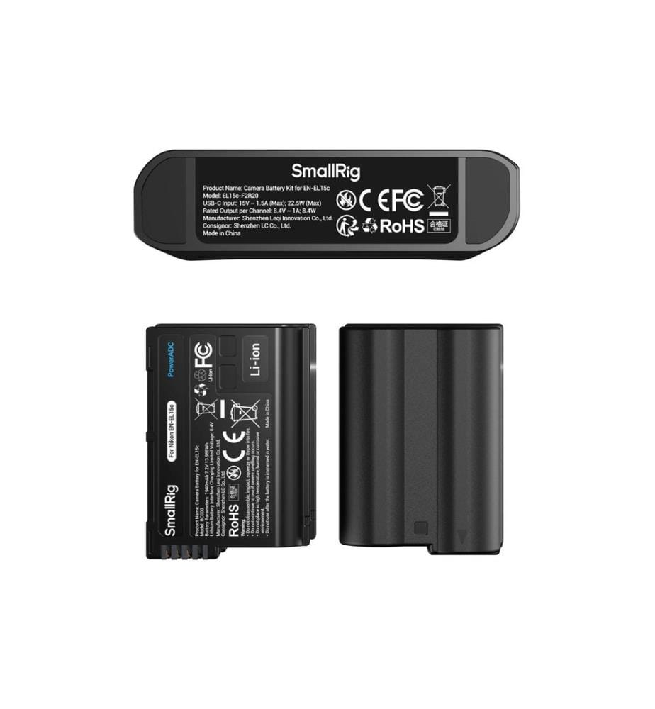 SMALLRIG - Digitalkamera-Akku Turbo Charging Kit mit 2x EN-EL15c Akku